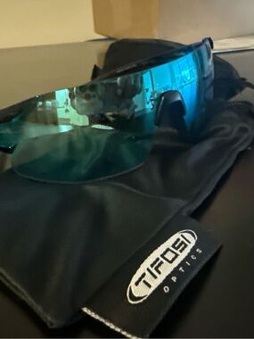 Tifosi Sport Sunglasses with Teal Frame and Brown Mirrored Lens